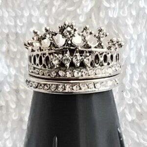 BNWOT 3/$30 Florence Scovel Imperial Crown Two Ring Set Size 6 Fashion Jewelry!!